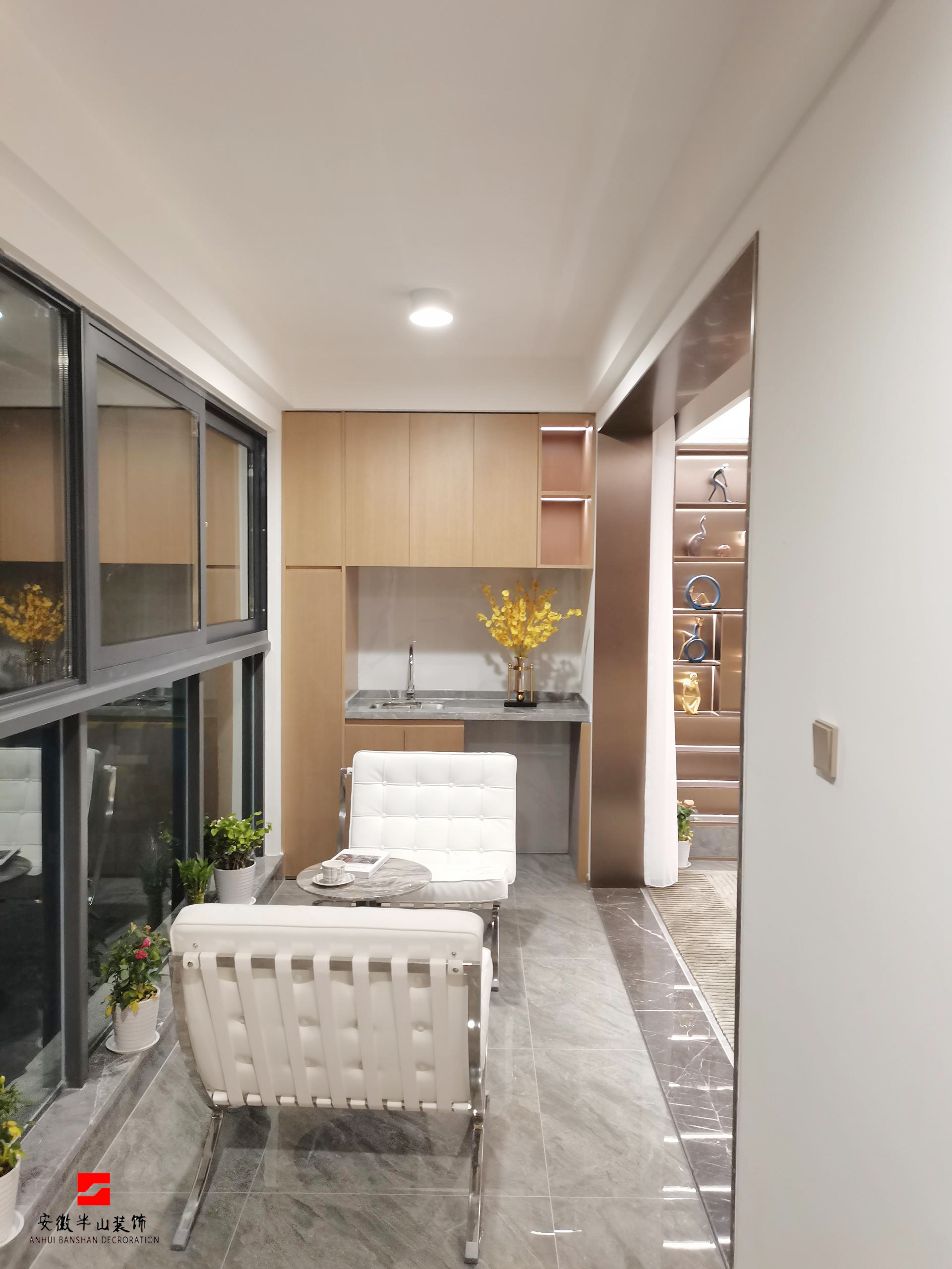 淮北.华松蘭墅香汐B户型轻奢风样板间装饰工程(图7) 阳台.jpg