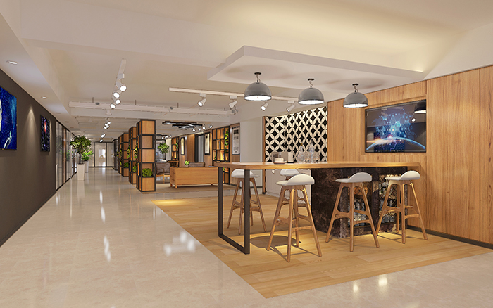 上海国科企业发展有限公司-办公楼装修(图3) 8F过道水吧台.jpg