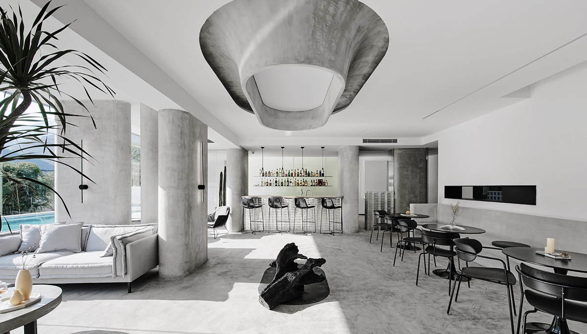 “白+灰”简约风格民宿休闲厅(图2) “白+灰”简约风格民宿休闲厅(图2)