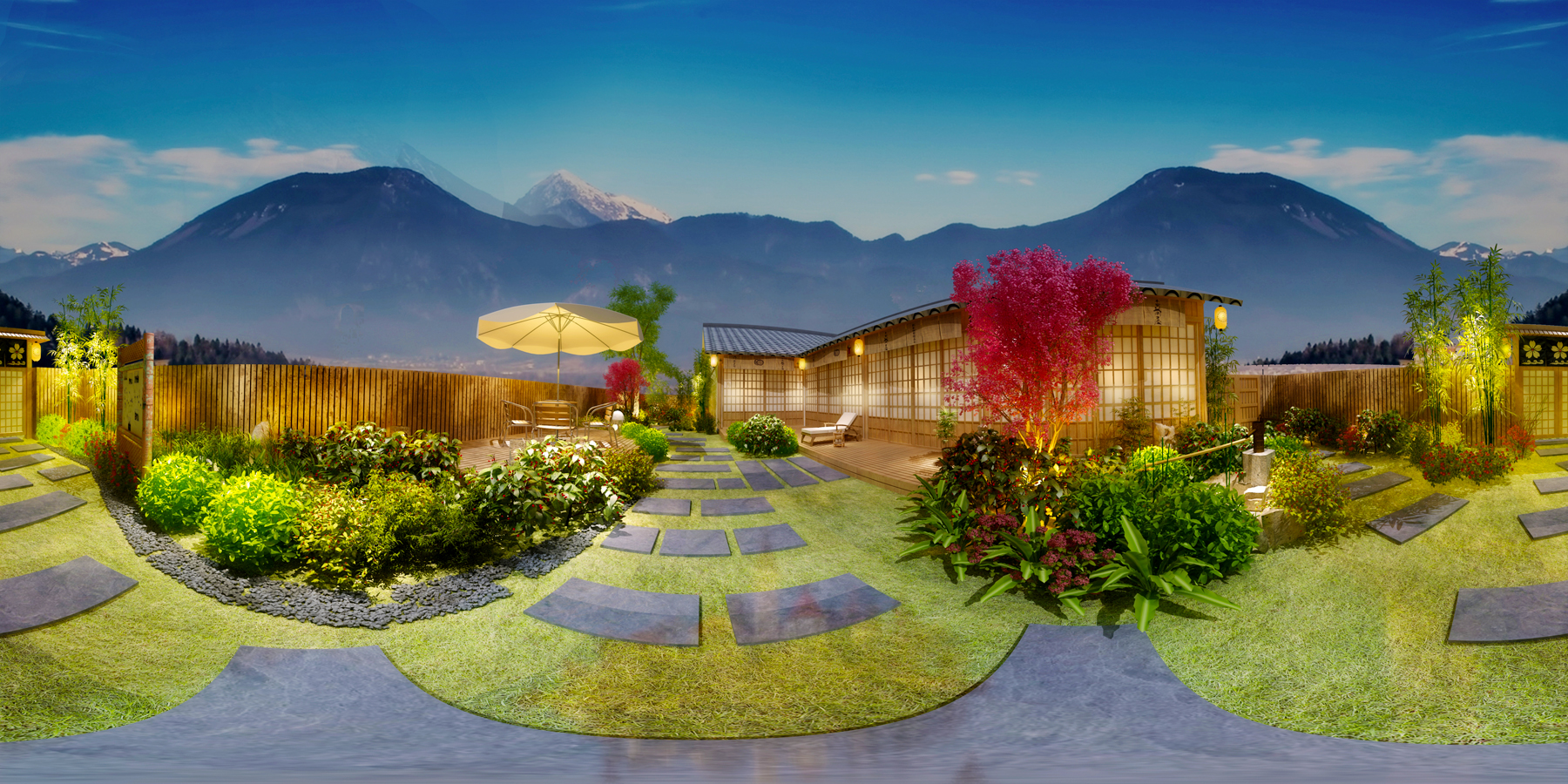 黄山太平湖500平方独栋日式民宿设计装修(图1) 室外.jpg