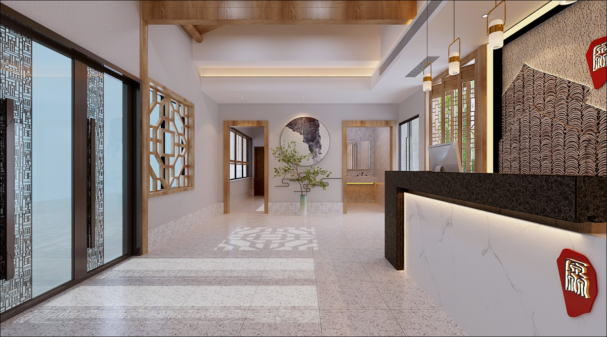 厵村民宿CG02接待大厅装修(图3) 厵村民宿CG02接待大厅装修(图3)