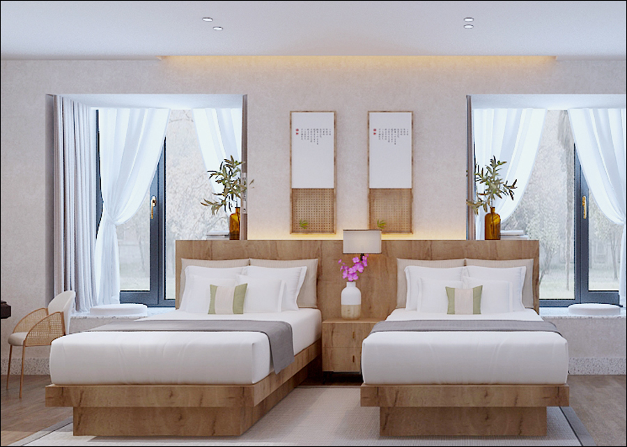 巢湖厵村民宿现代田园风格民宿设计装修(图3) 巢湖厵村民宿现代田园风格民宿设计装修(图3)