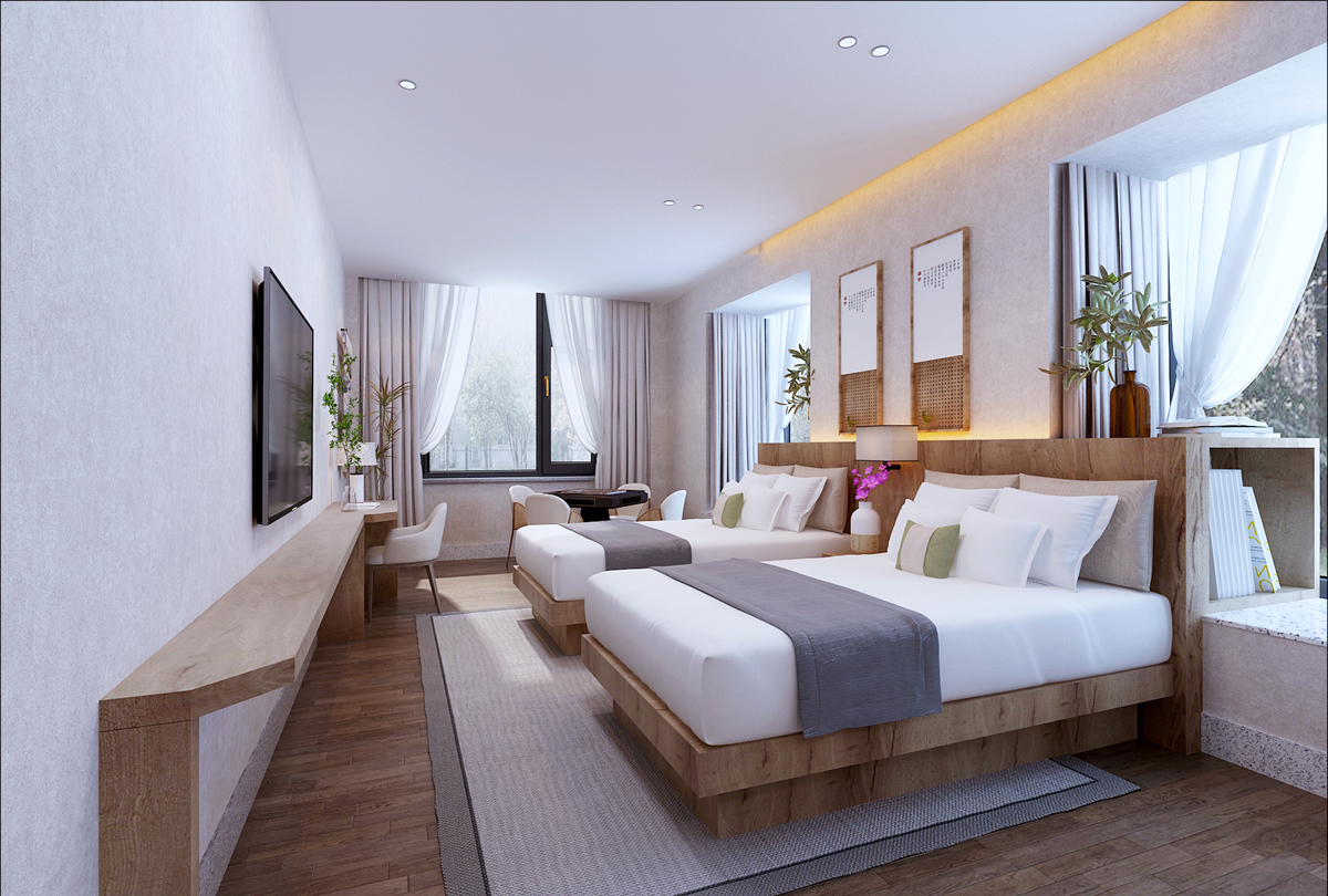 巢湖厵村民宿现代田园风格民宿设计装修(图4) 巢湖厵村民宿现代田园风格民宿设计装修(图4)