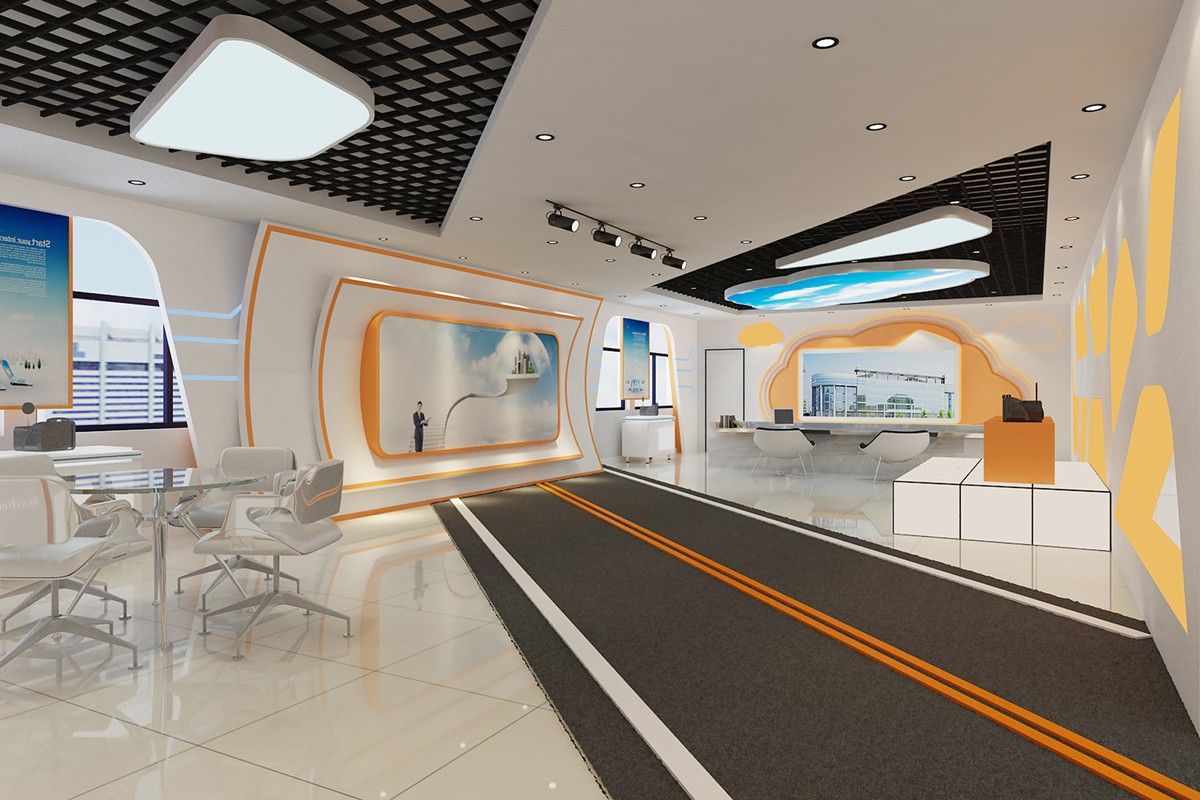 文康科技600平方现代橙色展厅装修(图3) 文康科技600平方现代橙色展厅装修(图3)