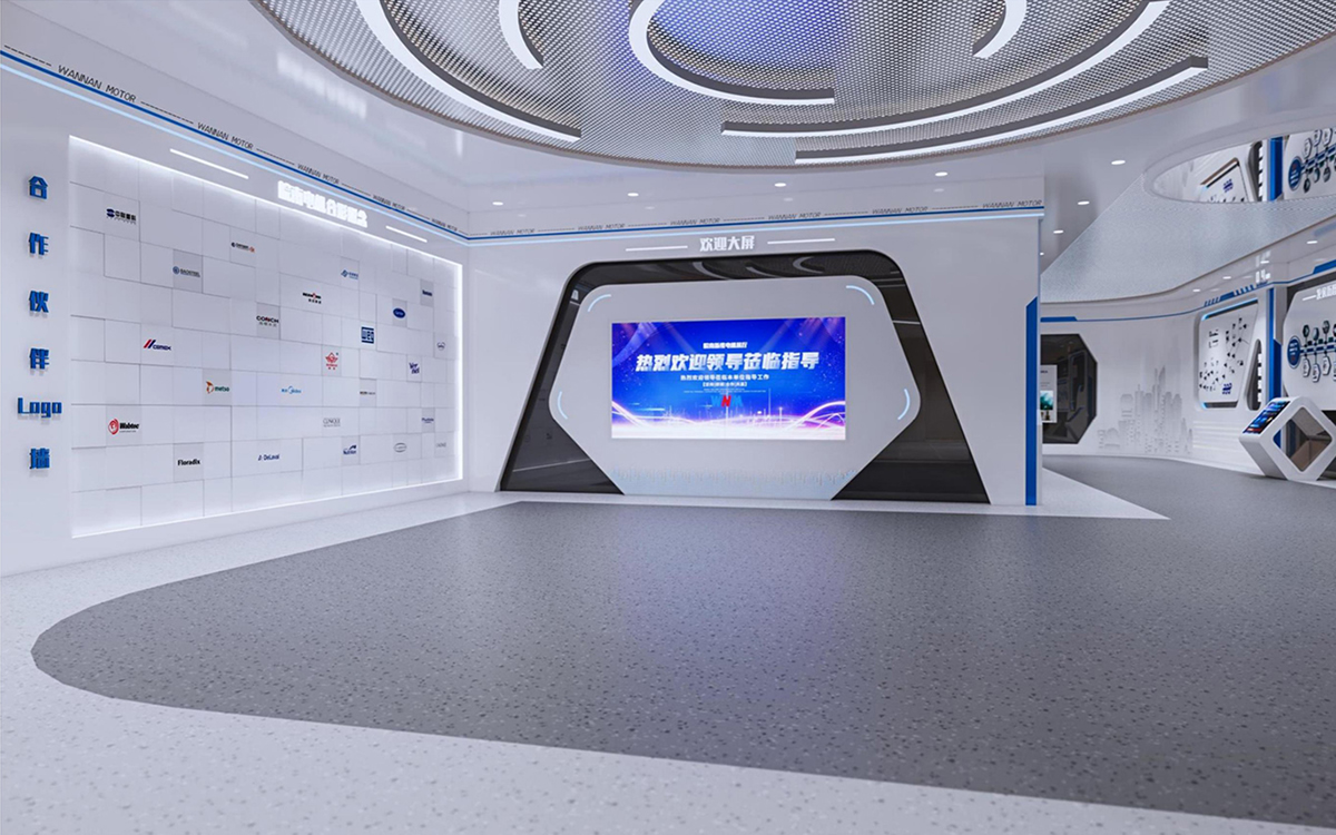 泾县皖南电机500平方科技风展厅装修设计(图4) 泾县皖南电机500平方科技风展厅装修设计(图4)