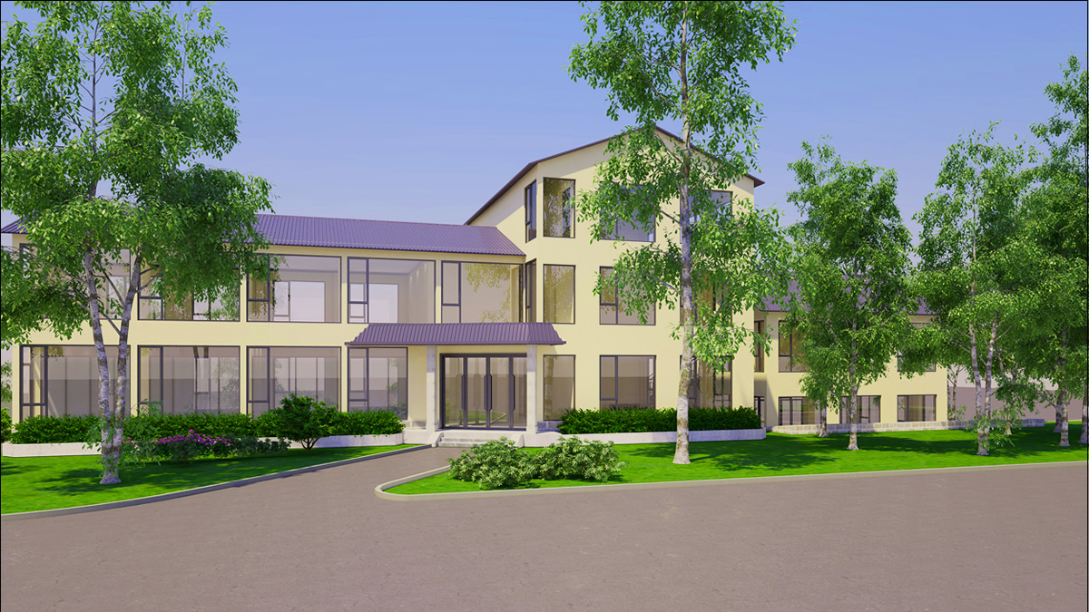 厵村整栋2900m²自然原木风办公楼装修案例(图2) 厵村整栋2900m²自然原木风办公楼装修案例(图2)