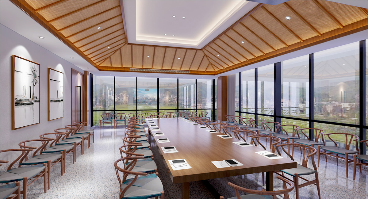 厵村整栋2900m²自然原木风办公楼装修案例(图10) 厵村整栋2900m²自然原木风办公楼装修案例(图10)