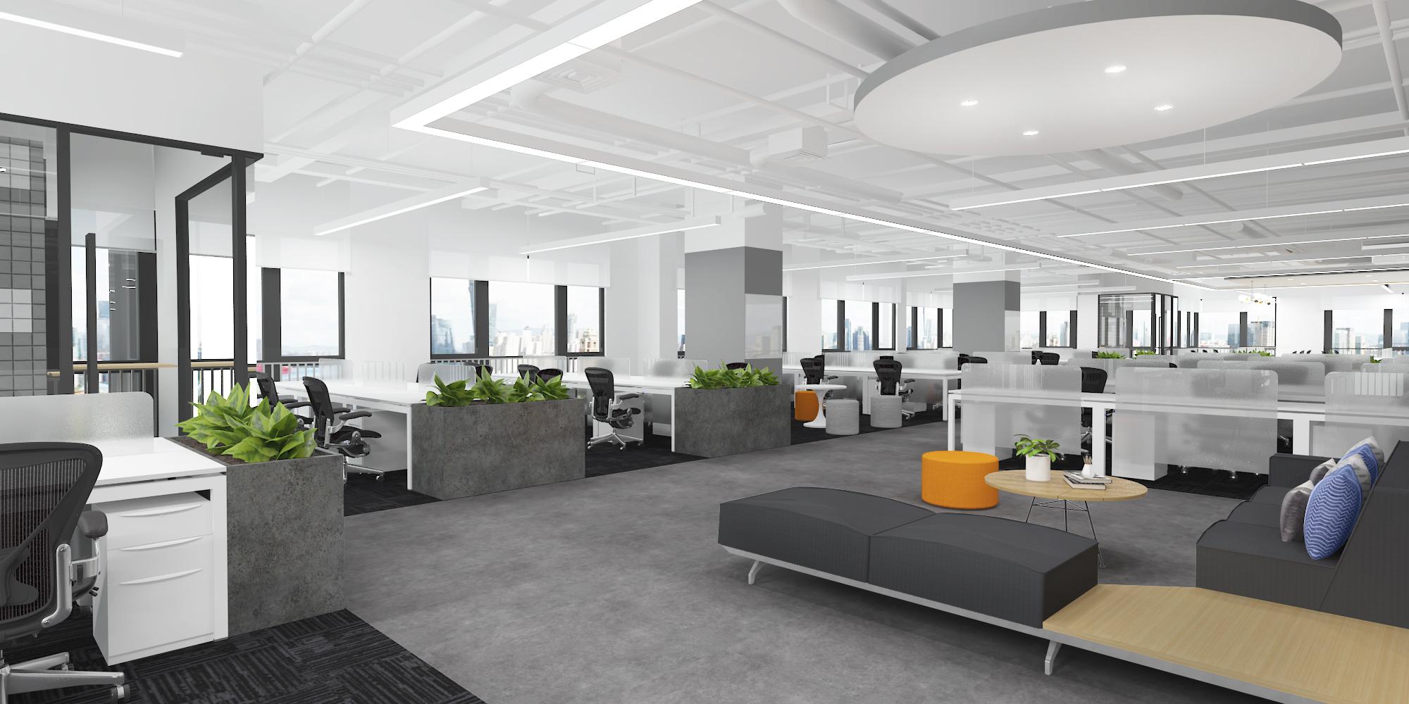 新华大厦2100平简约风办公室装修(图2) 新华大厦2100平简约风办公室装修(图2)