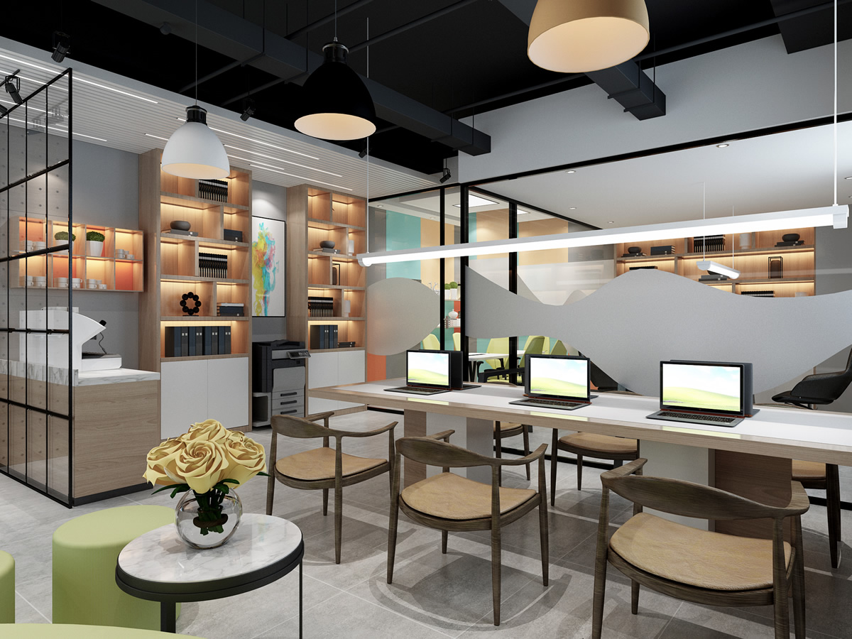 海文电力小型办公室装修设计(图2) 海文电力小型办公室装修设计(图2)