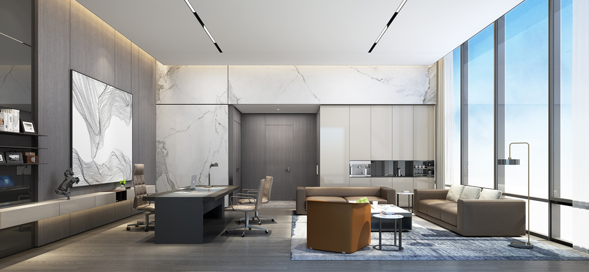 安徽永昌新材料3400平极简风办公楼装修(图6) 安徽永昌新材料3400平极简风办公楼装修(图6)