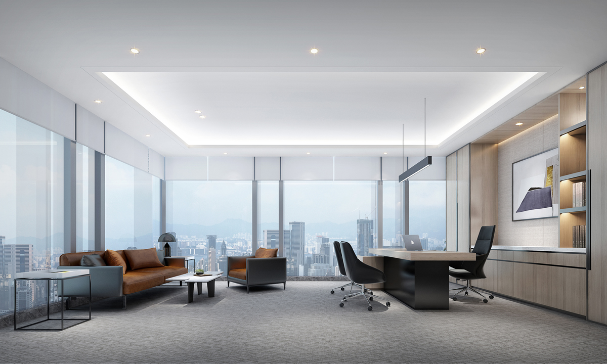 祥源广场1000平方现代简约风办公室装修设计项目(图4)