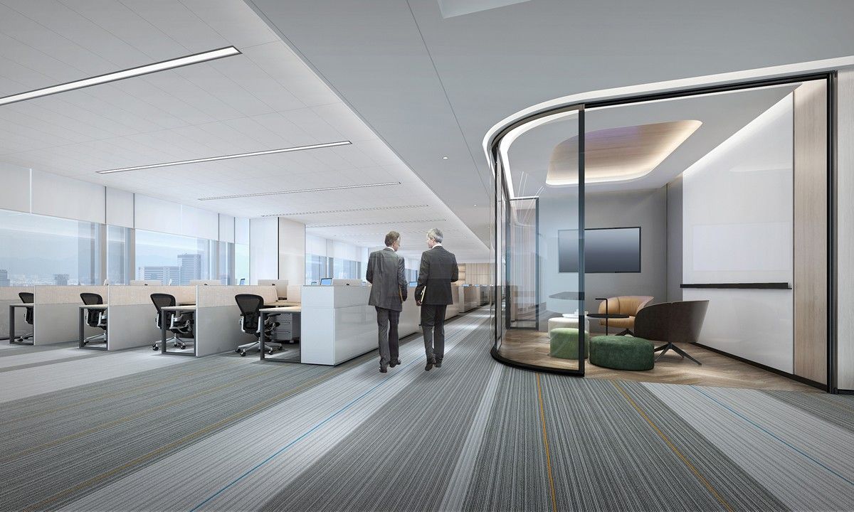 祥源广场1000平方现代简约风办公室装修设计项目(图2)