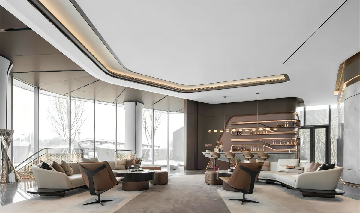 淮北·金街坊售楼部现代简约装饰装修设计工程(图4) 淮北·金街坊售楼部现代简约装饰装修设计工程(图4)