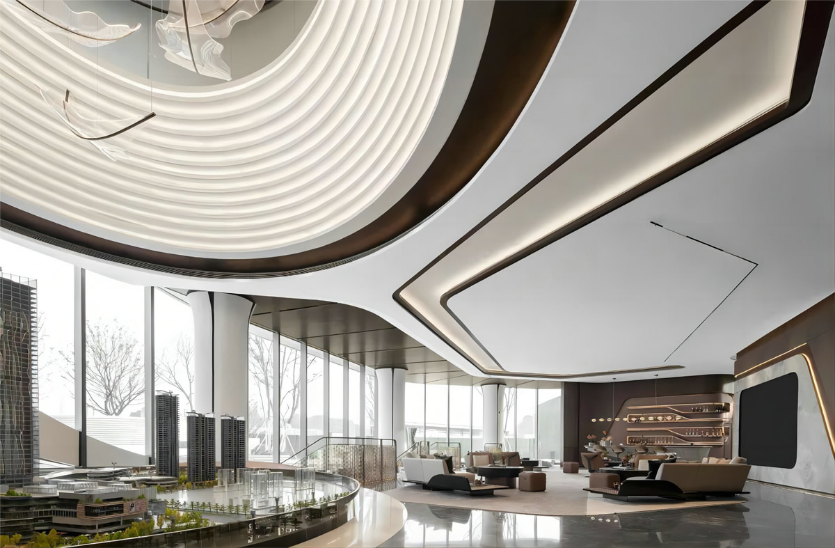 淮北·金街坊售楼部现代简约装饰装修设计工程(图3) 淮北·金街坊售楼部现代简约装饰装修设计工程(图3)