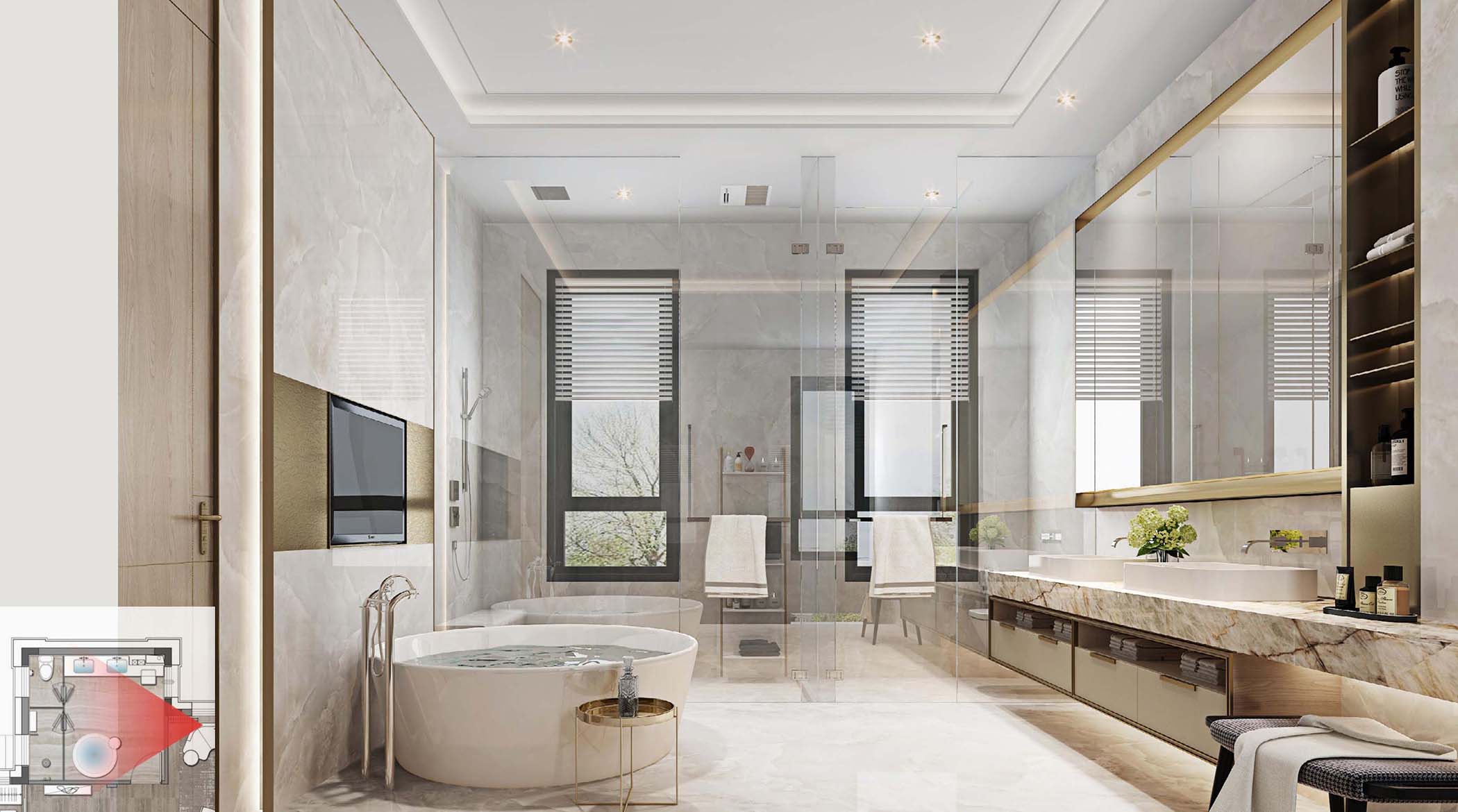 太平.某山庄A户型新中式样板间装饰装修工程(图5) 00二层主卫.jpg