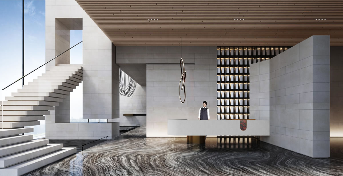 宁国·中梁翡翠天樾售楼部现代风格装饰装修工程(图2) 宁国·中梁翡翠天樾售楼部现代风格装饰装修工程(图2)