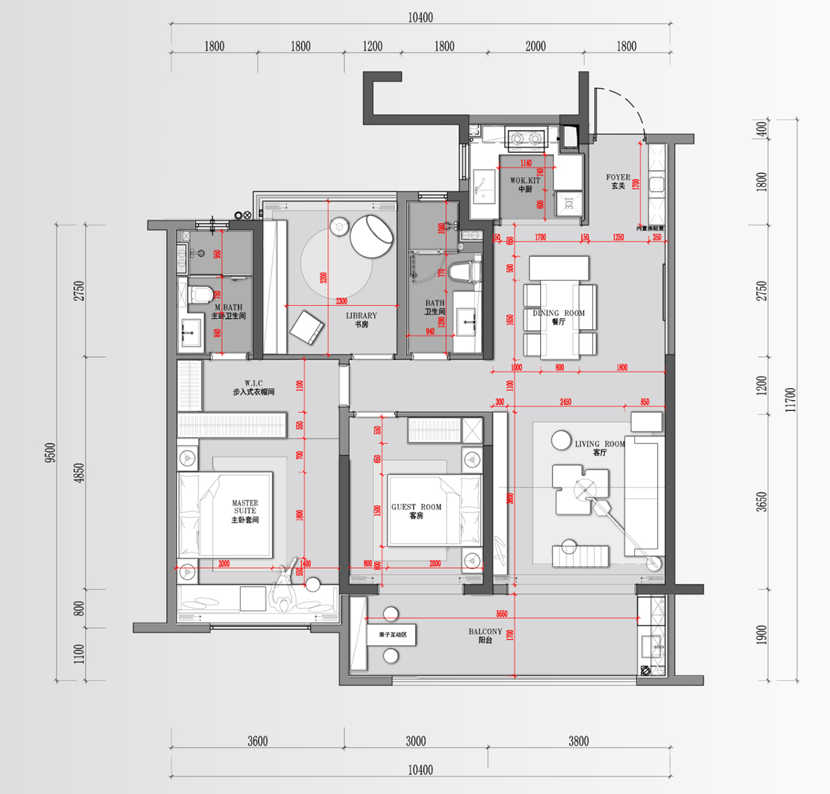 淮北.华松籣墅香汐高层C户型现代简约风样板间装饰装修项目(图1) 淮北.华松籣墅香汐高层C户型现代简约风样板间装饰装修项目(图1)