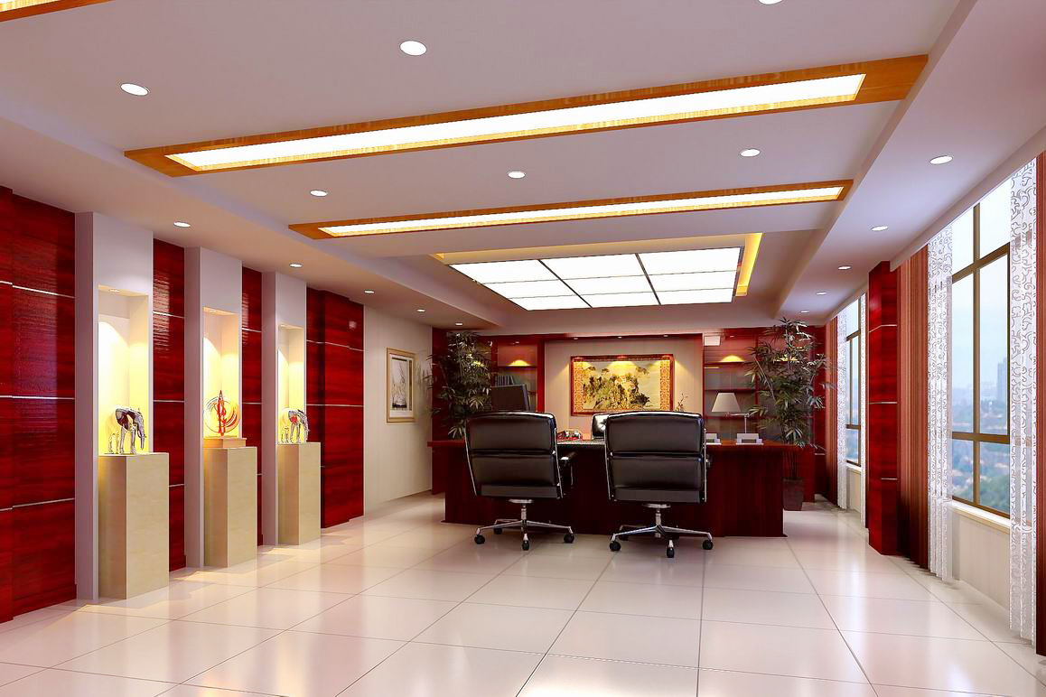 合肥华威电力3000平方办公楼装修设计(图2) 董事长室B+.jpg