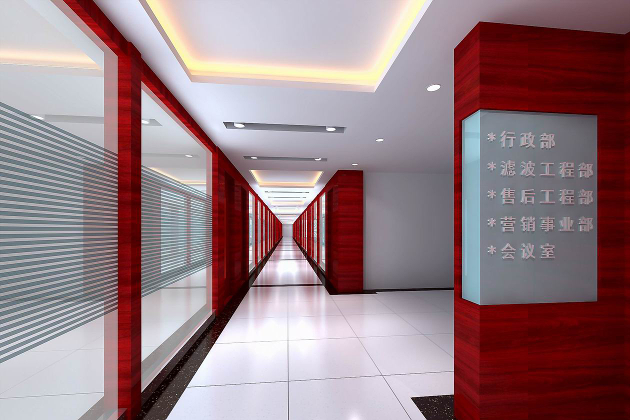 合肥华威电力3000平方办公楼装修设计(图6) 走道+.jpg