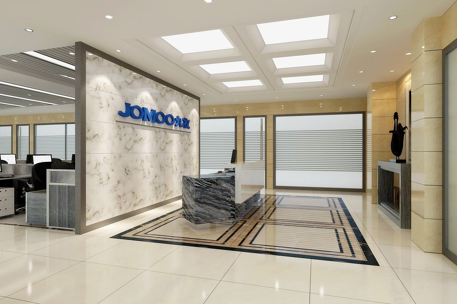 合肥九牧1000平方办公室装修(图1) 门厅 副本.jpg