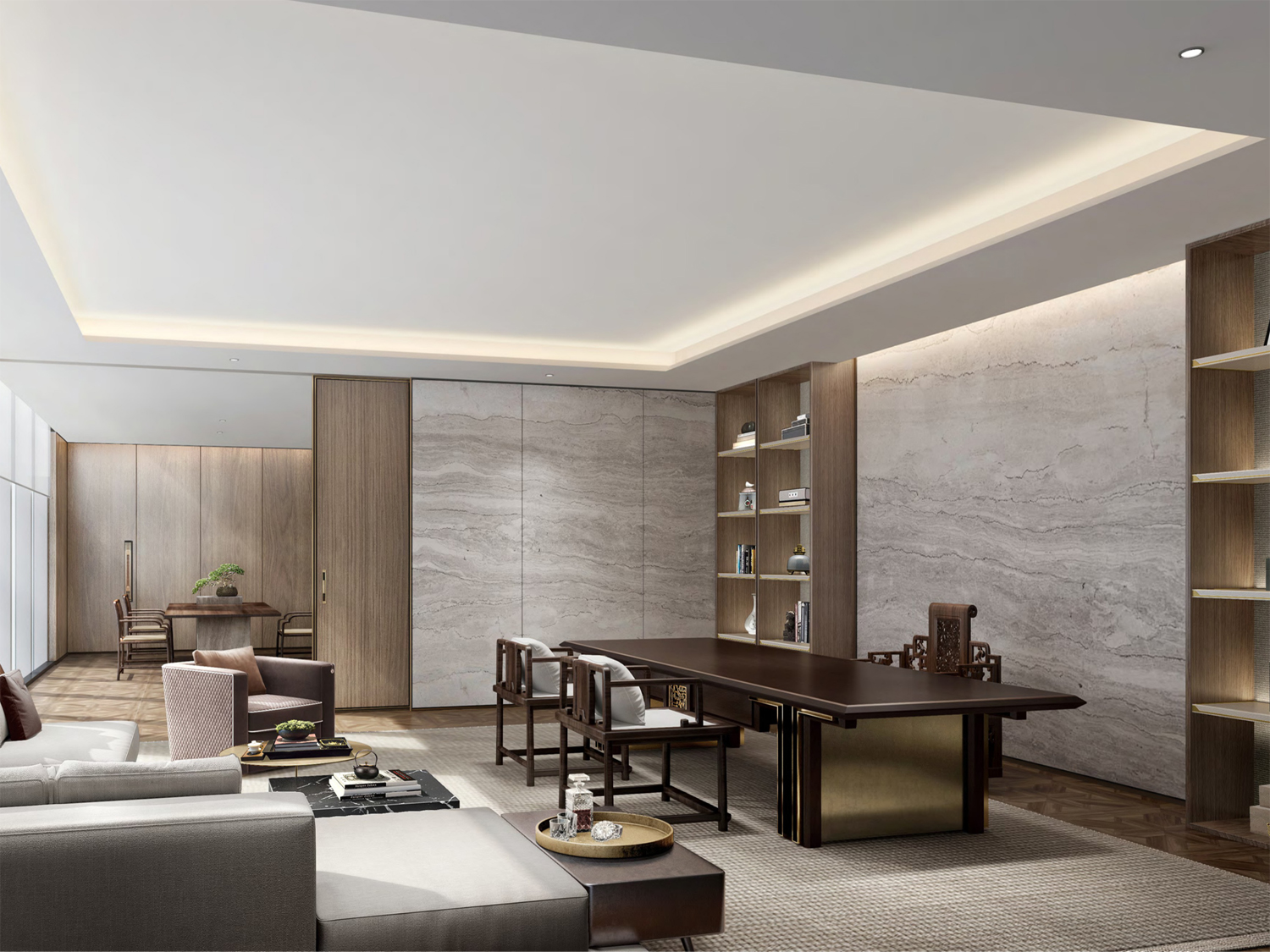 宣城泾县皖新机电总经理室装修案例(图2) 总经理室2.jpg