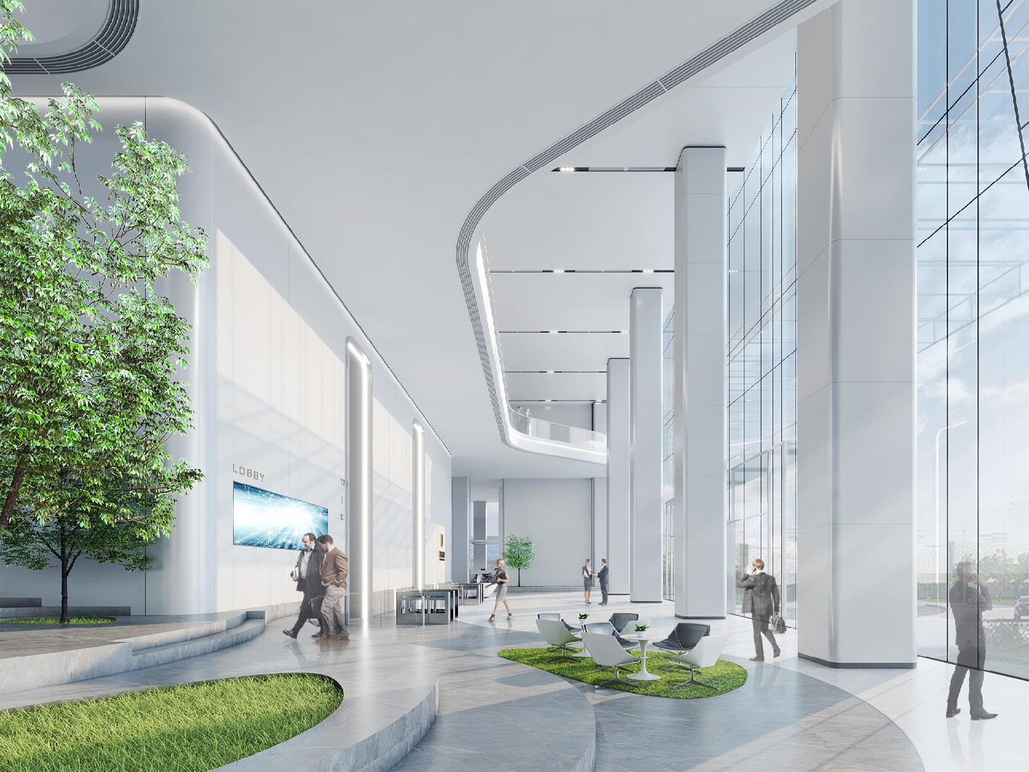 滁州3200平方办公楼接待大厅装修设计案例(图3) 3.jpg