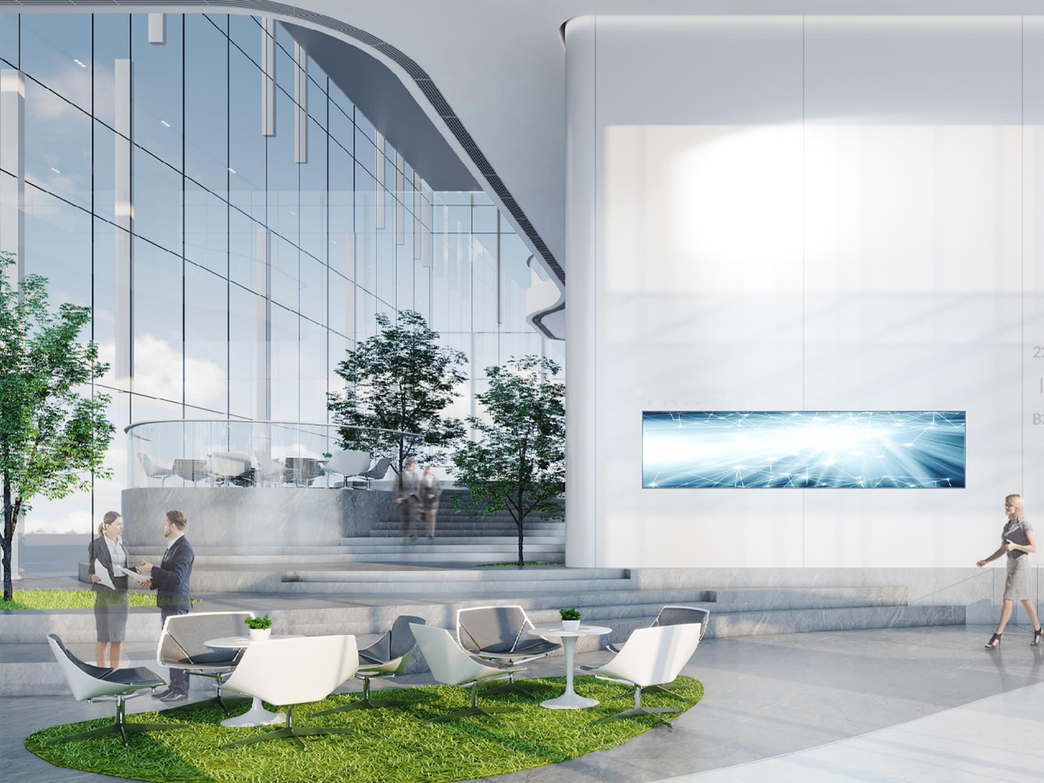 滁州3200平方办公楼接待大厅装修设计案例(图1) 1.jpg