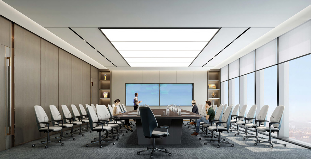 半山装饰带你了解会议室装修设计注意事项(图1) 小会议室.jpg