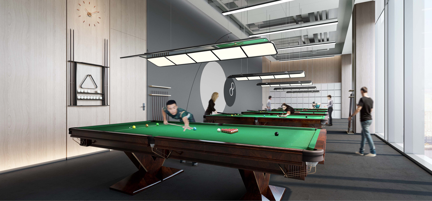 巢湖槐林渔具有限公司4000平方办公楼内部员工娱乐室装修案例(图3) 蝇.jpg