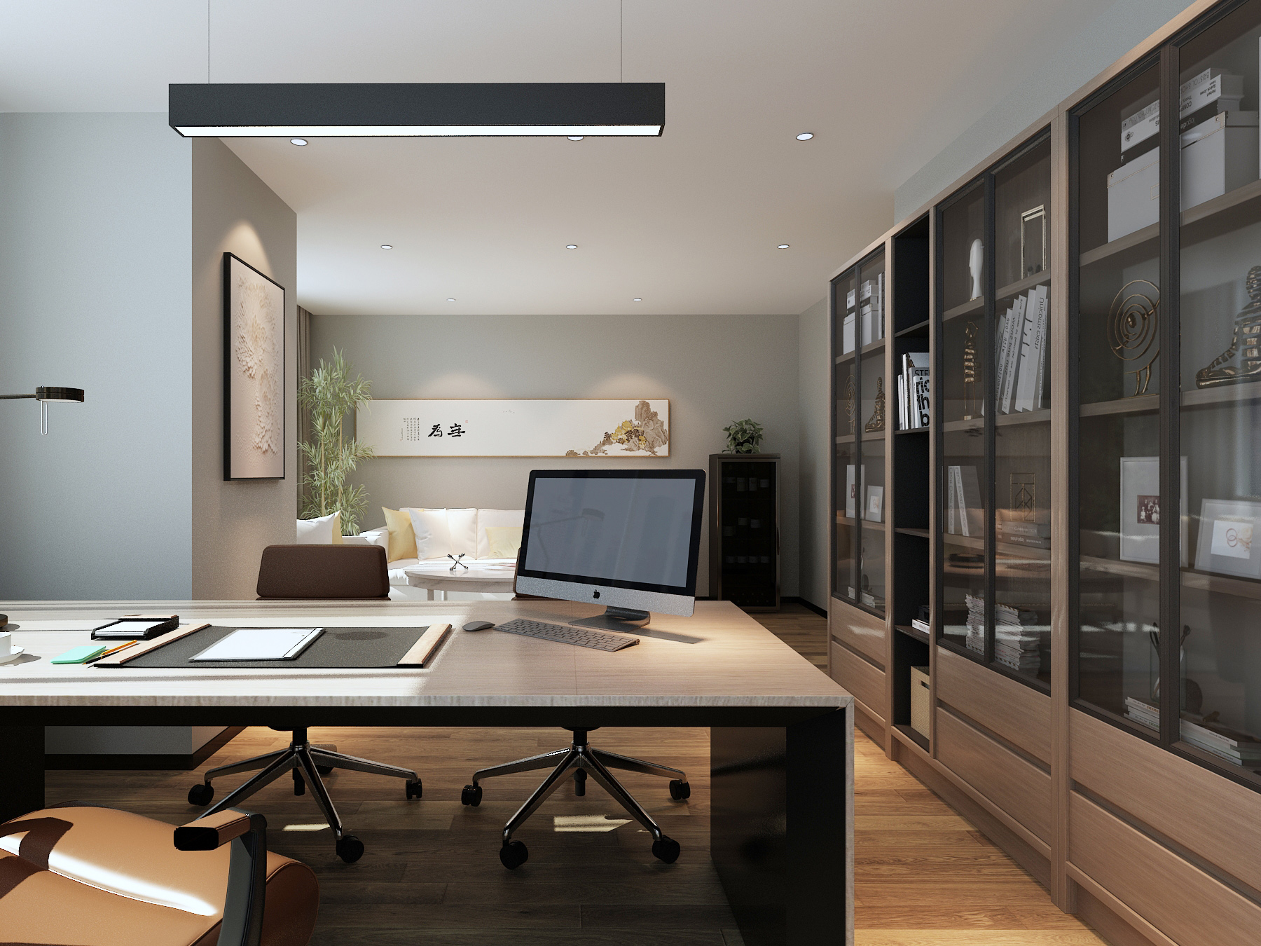 半山装饰--为你解析如何装修出不一样的老板办公室(图1) 经理室2.jpg