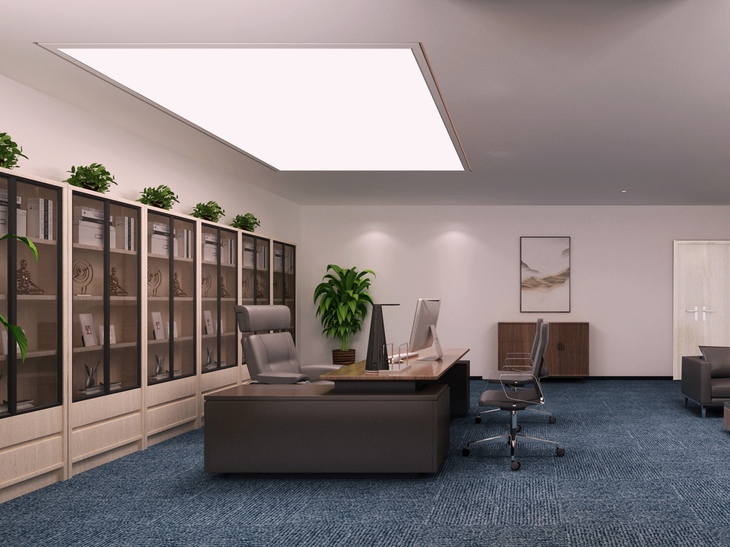 安徽半山装饰--浅谈办公室装修布局规划(图2) 大办公室11111.jpg