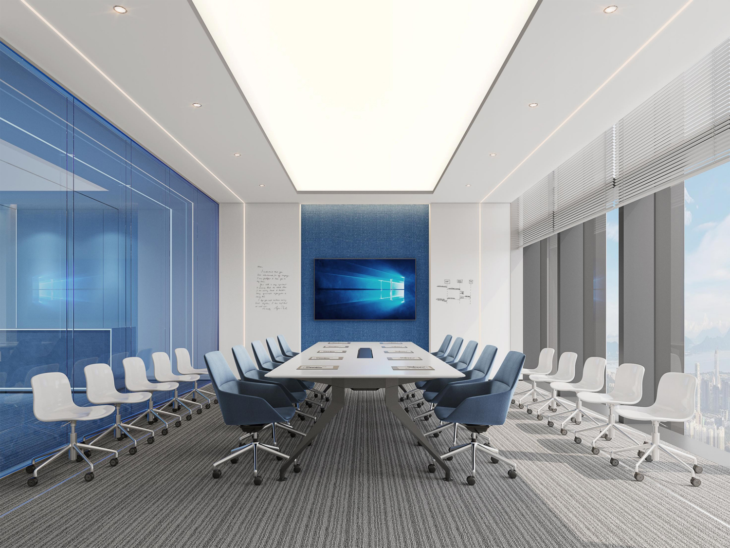 合肥2000平方现代风科技公司办公室装修设计(图2) 会议室.jpg