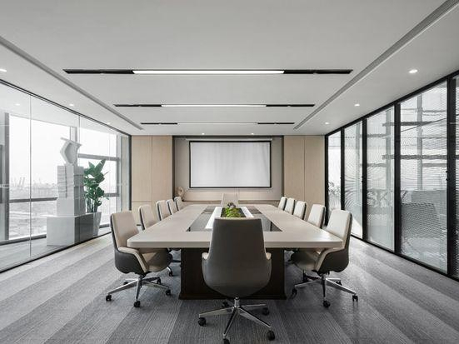 芜湖1900平方现代风办公室装修设计案例(图1) 1.jpg