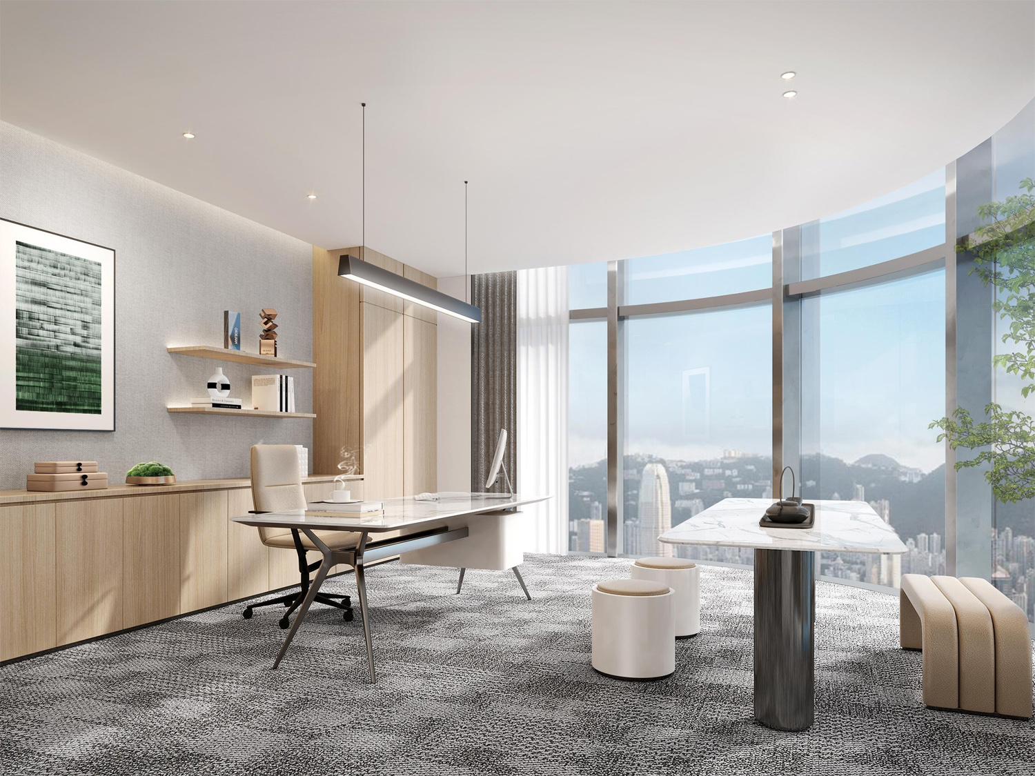 滁州1200平方简约风办公室装修设计案例(图2) 2.jpg