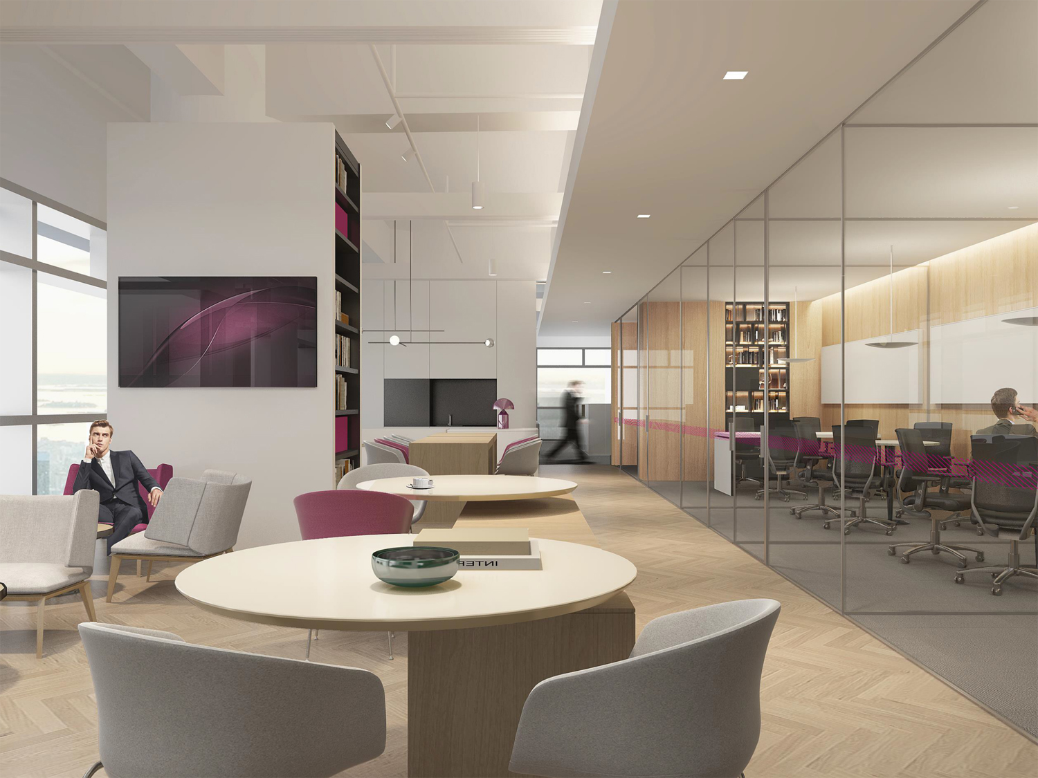 合肥900平方企业内部经理室、会议室及员工休闲区改造案例(图1) 休闲区.jpg