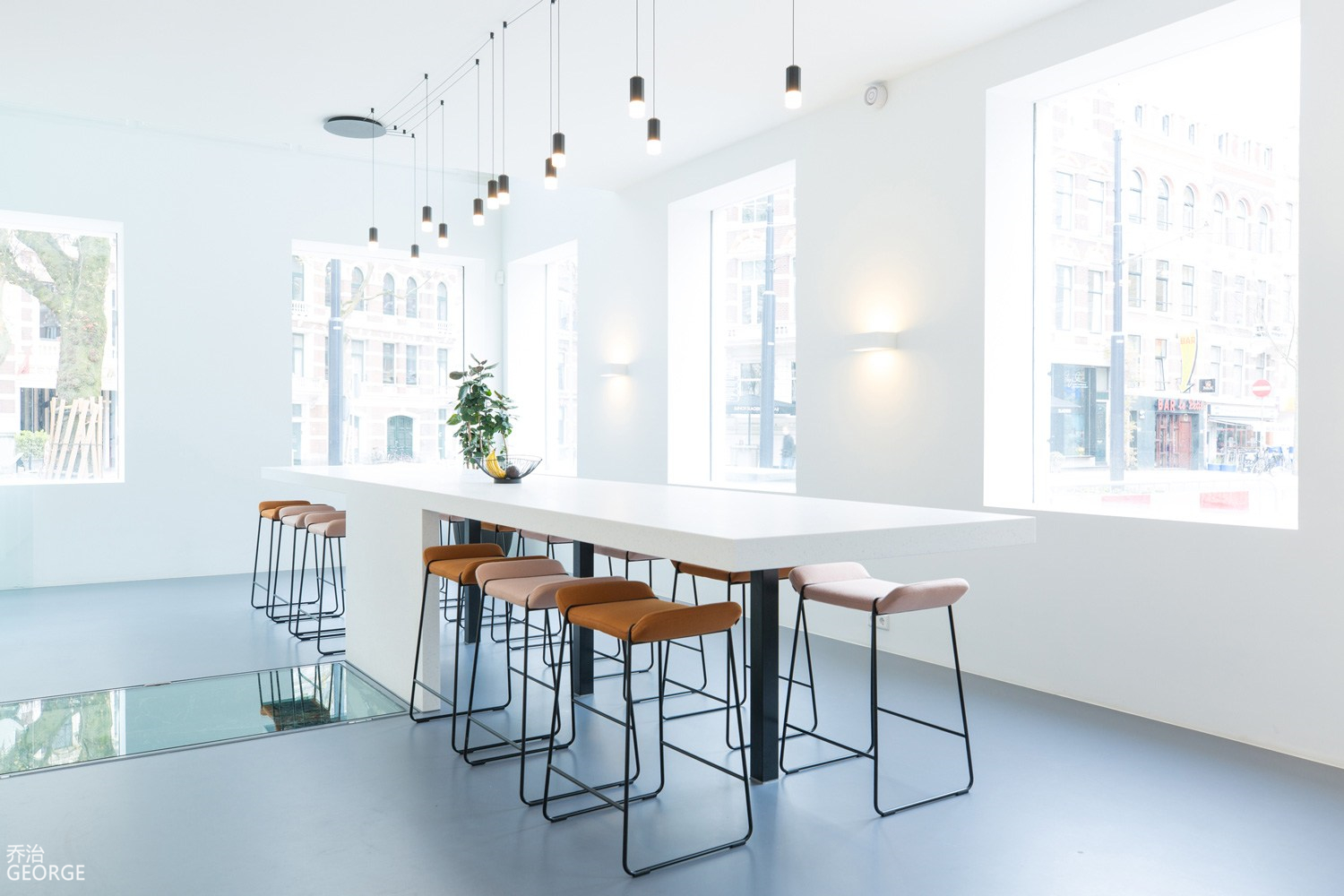 马鞍山市1500平方浅色系简约办公室装修设计案例(图2) 茶水间.jpg