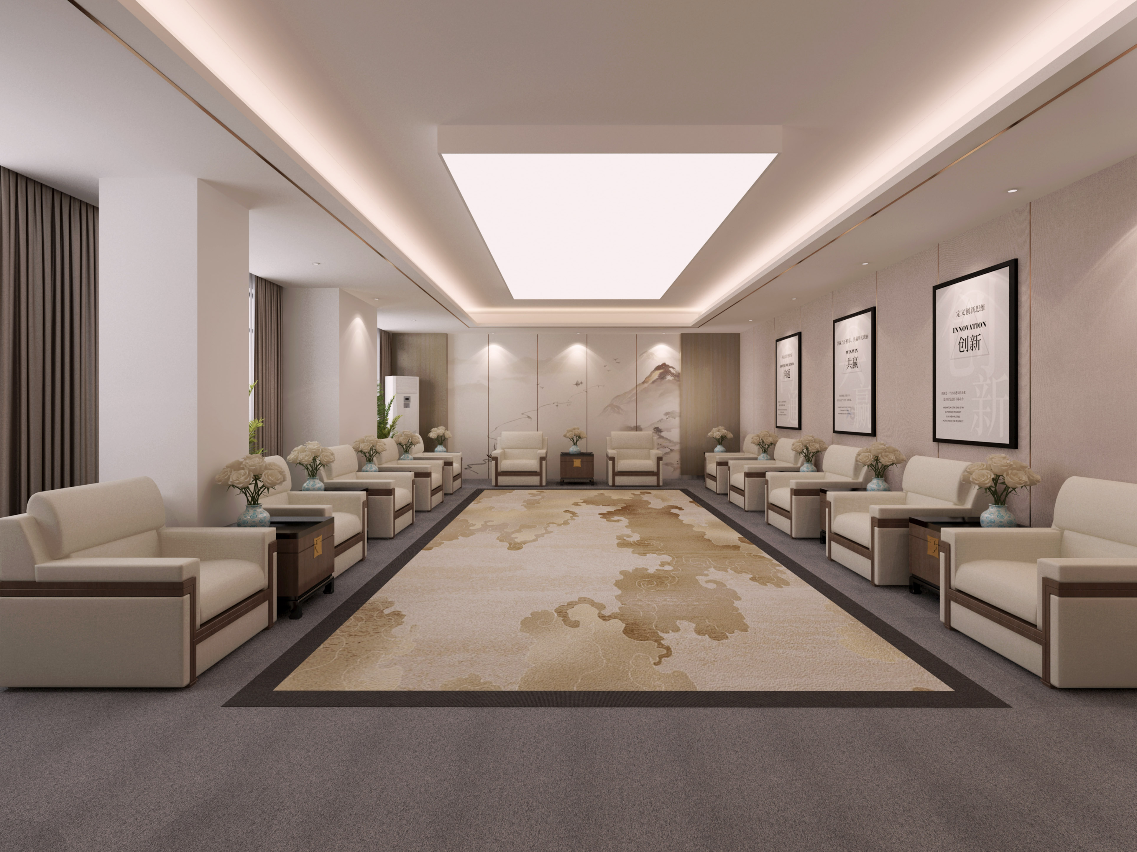 合肥5000平方华新智能停车设备办公楼装修设计项目(图3) 接待室1 副本.jpg