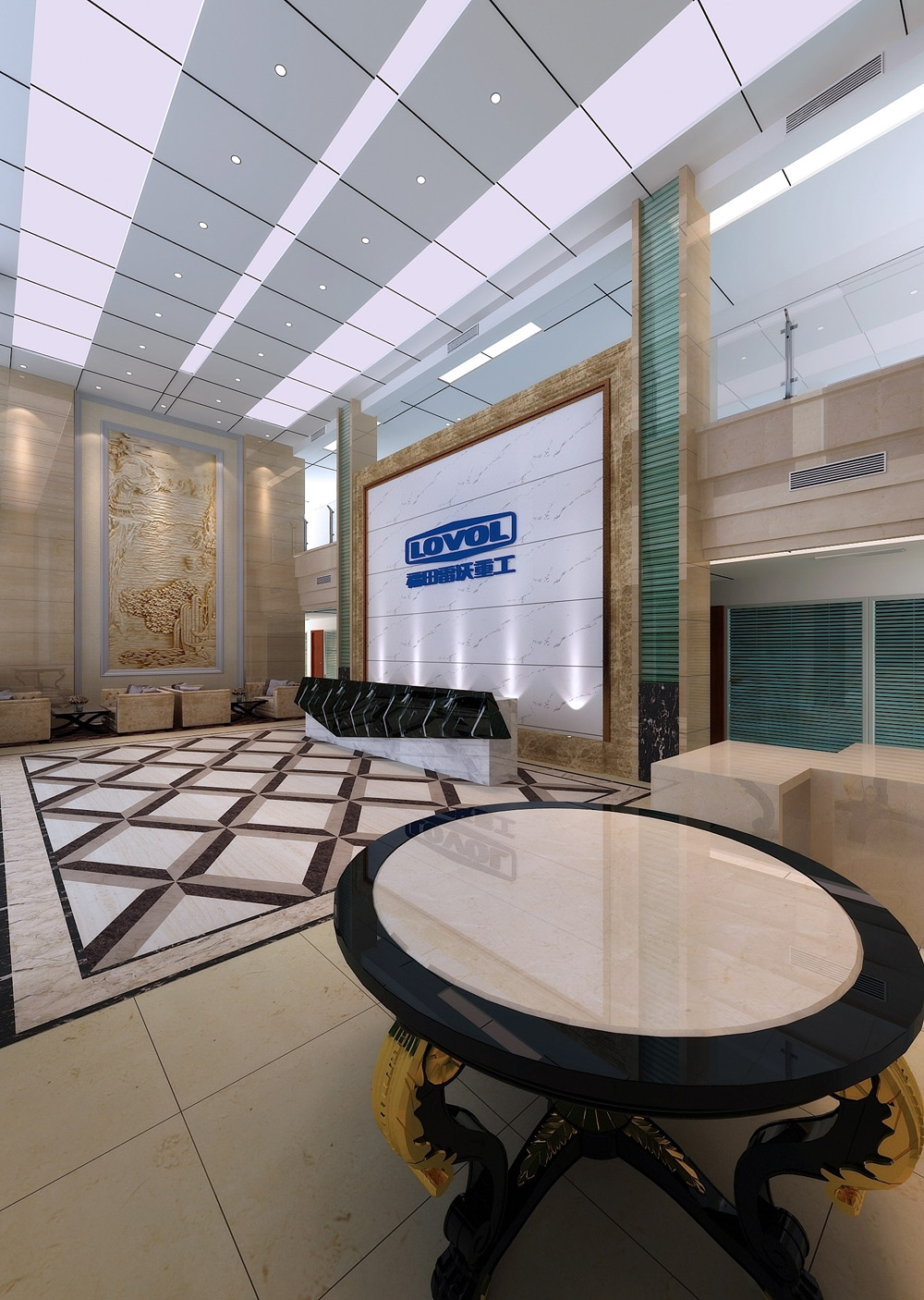 雷沃机械设备有限公司-办公楼装修(图2) 雷沃机械设备有限公司-办公楼装修(图2)