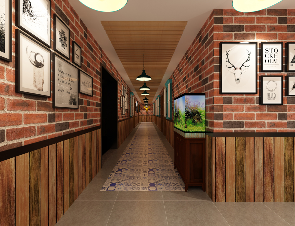 合肥瑶海区1500平方餐厅装修设计案例(图2) 合肥瑶海区1500平方餐厅装修设计案例(图2)