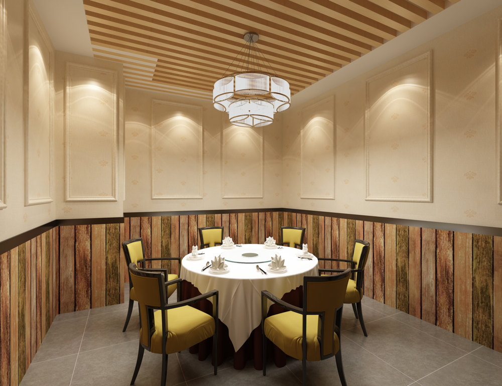 合肥瑶海区1500平方餐厅装修设计案例(图4) 合肥瑶海区1500平方餐厅装修设计案例(图4)