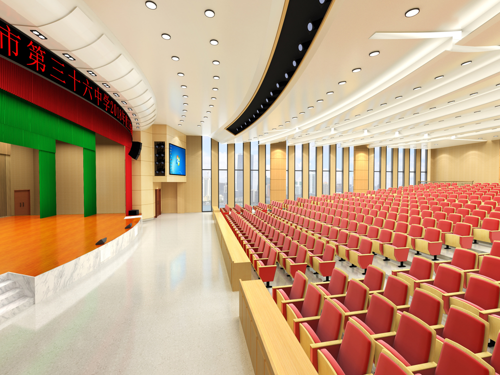 合肥市第三十六中报告厅装修设计(图2) 合肥市第三十六中报告厅装修设计(图2)