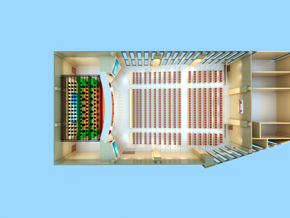 合肥市第三十六中报告厅装修设计(图5) 合肥市第三十六中报告厅装修设计(图5)